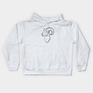 Aries Minimalist Goat Kids Hoodie